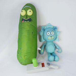 Lot of 3 Rick & Morty Toys Pickle Teddy Plush Set LED Portal Gun Stuffed TV Show